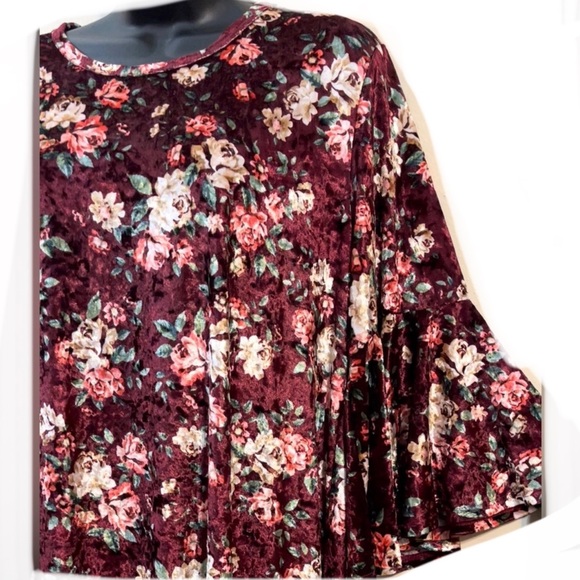 🆕🌺LULAROE MAURINE Floral Velvet Dress🌺 - Picture 6 of 14